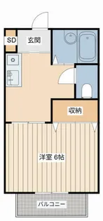 ラフォーレ御立【201号室】の間取り