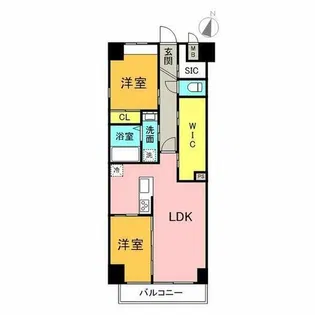 アーチレジデンス川名駅前【8階】の間取り