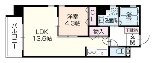 OA FLAT福沢町【8階】の間取り
