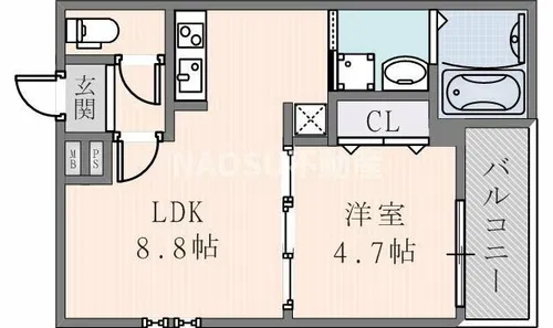フジパレス東花園駅北Ⅱ番館【201号室】の間取り