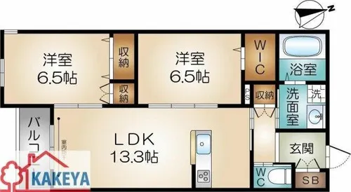 レジデンス竹橋【2階】の間取り