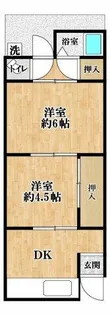 エイト古市【1階】の間取り