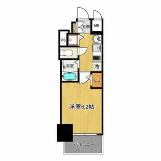 プレサンス谷町アルファ【10階】の間取り