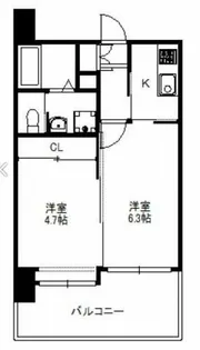 エルスタンザ天神東【4階】の間取り