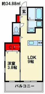 ユアメゾン社ノ木【103号室】の間取り