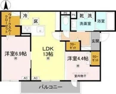 RETOLIA瓦口CREST【2階】の間取り