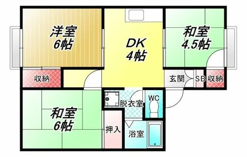 シティハイツプロスパー【1階】の間取り