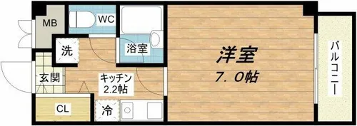 パライッソタマツ【3階】の間取り