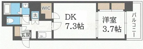 AFFLUENCE難波【3階】の間取り