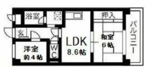 エスポアール江戸堀【303号室】の間取り