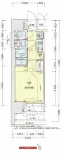 プレサンス大国町アドロッソ【3階】の間取り