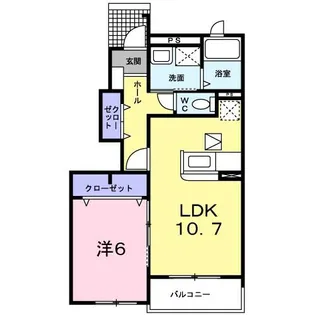 ミーテ ククル【1階】の間取り