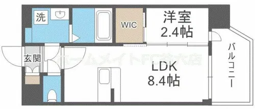 ALIVIS梅田NORTH【9階】の間取り