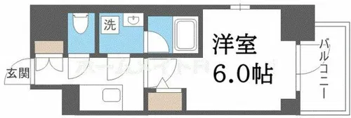 リヴェント難波ウエスト【7階】の間取り