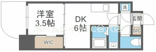 セレニテフラン谷町四丁目アリエ【4階】の間取り