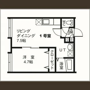 リリー元町【201号室】の間取り