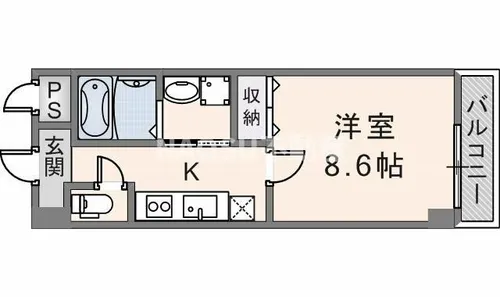 アーバンリブ【6階】の間取り