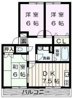 ヴィラフォレストA棟【2階】の間取り