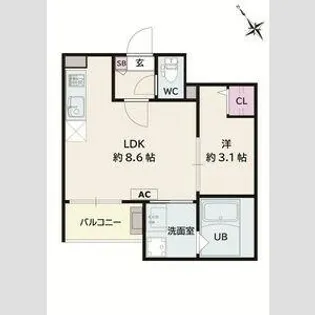 Jack koyoⅢ【3階】の間取り