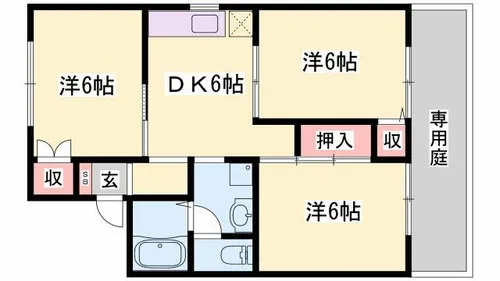 第一ハイネス【202号室】の間取り