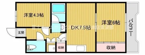 北條第二マンションアビコ【211号室】の間取り