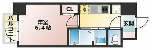 ジオエント福島野田【8階】の間取り