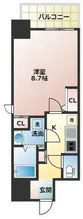 プランドール北浜【2階】の間取り