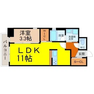 スリーアイランドタワー金山【9階】の間取り