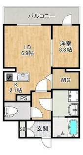 サザンクレスト高師浜【501号室】の間取り
