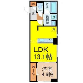 Sieben Yotsuya(ジーベンヨツヤ)【3階】の間取り