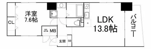 アルデールヒル内久宝寺【9階】の間取り