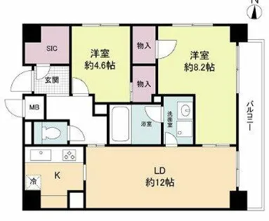 KDX堺筋本町レジデンス【14階】の間取り