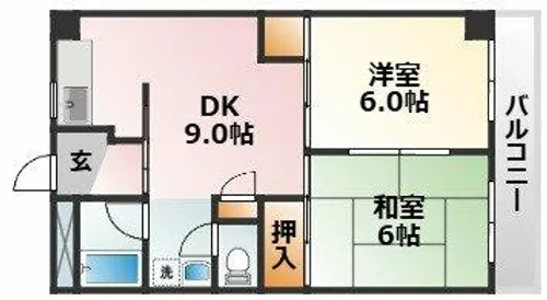 大阪府大阪市東淀川区豊里2丁目【マンション】の間取り