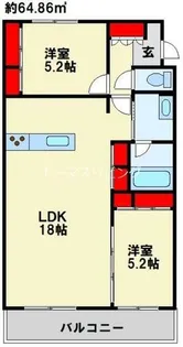 シャーメゾン優蒼の杜 壱番館【1階】の間取り