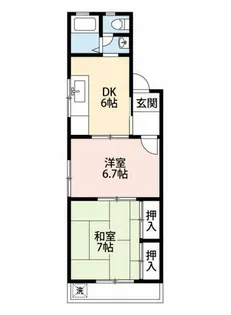 シャイン美園C【202号室】の間取り