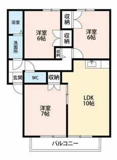 グリーンコート安城B棟【202号室】の間取り