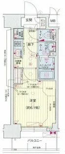 プレサンス難波マジョリティ【5階】の間取り