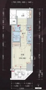 プレサンス心斎橋ザ・スタイル【12階】の間取り