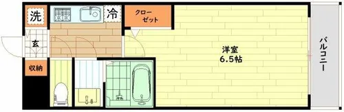 エスリード大阪デュアルゲート【10階】の間取り