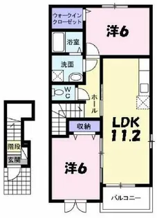 シエル・アンソレイル【2階】の間取り