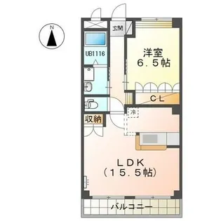 ミロワール赤坪【3階】の間取り
