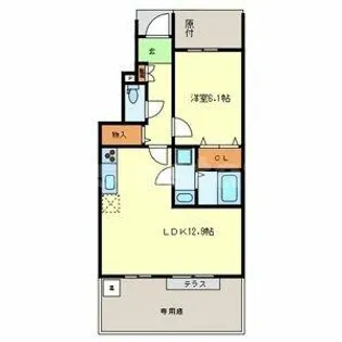 ネオ・エスポアール【1階】の間取り