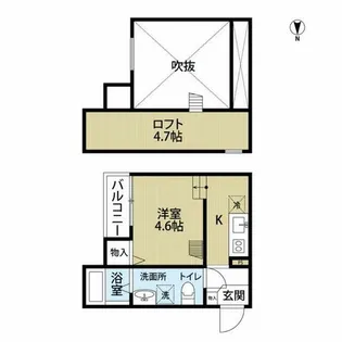 シャンティ長瀬【2階】の間取り