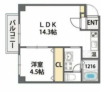 レクラン林寺【5階】の間取り