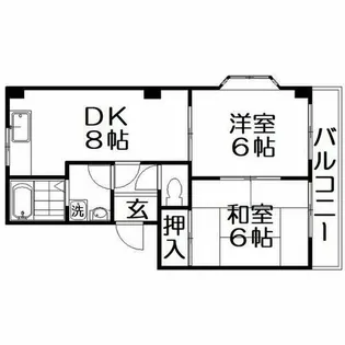 ラルゴ若江【1階】の間取り