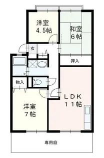 サンビレッジ大野 A棟【103号室】の間取り