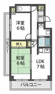 セントポリア東花園【7階】の間取り