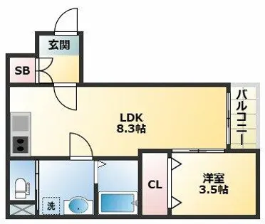 H-maison加美正覚寺XIII【3階】の間取り