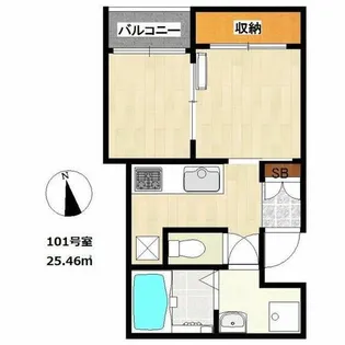 Authentic 雑餉隈【1階】の間取り