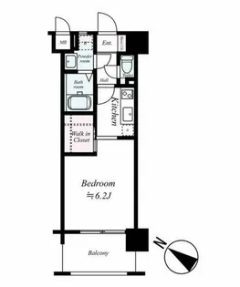 エンクレスト渡辺通南【2階】の間取り